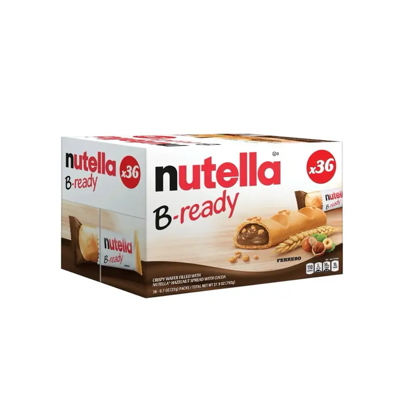 Nutella B-Ready Crispy Wafer Filled With Nutella- 1 Box (36 Sticks)