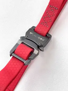 CALIDOG Red Waterproof Dog Collar with Quick-Release Buckle