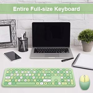 MOFII Wireless Keyboard and Mouse Combo Silent, Slim Compact 2.4G USB ...