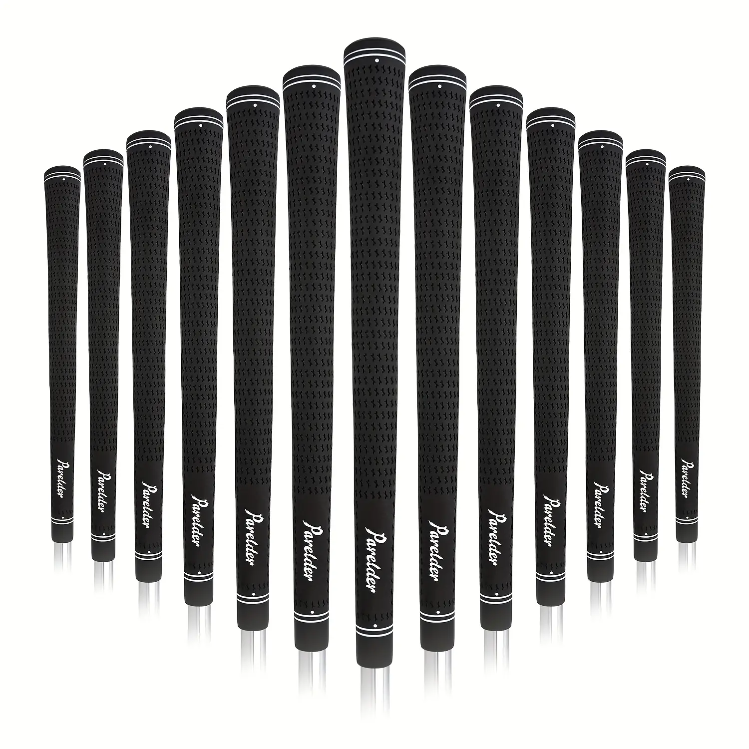 WUDAY 13pcs Black Golf Grip Slip Resistant Cushioned Comfort Incredible Moisture Absorption Shock Absorption Effect - Rubber professional club grip Non-Slip Jumbo Soft golf accessories natural rubber durable anti-slip design