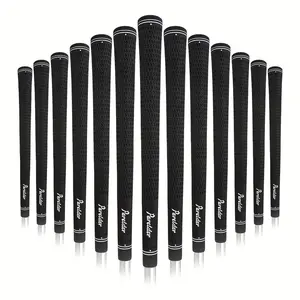 WUDAY 13pcs Black Golf Grip Slip Resistant Cushioned Comfort Incredible Moisture Absorption Shock Absorption Effect - Rubber professional club grip Non-Slip Jumbo Soft golf accessories natural rubber durable anti-slip design