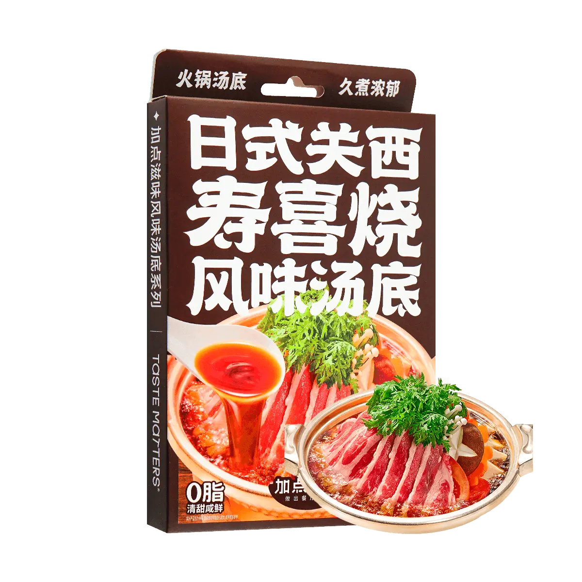 TASTE MATTERS Japanese Kansai Style Sukiyaki Hot Pot Soup Base - 0 Fat Low Calorie, 150g, Serves 2-3