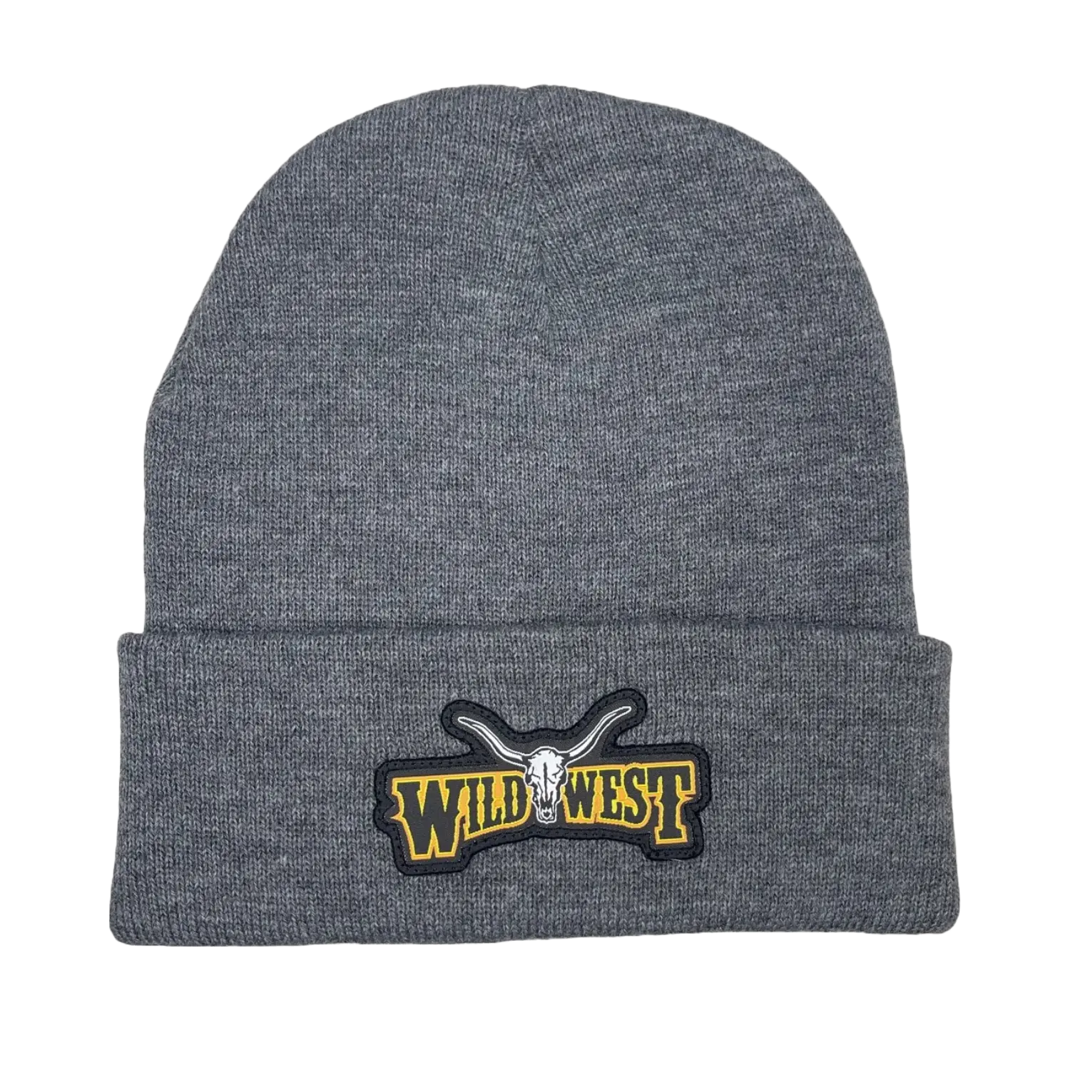 Wild West Logo Knitted Heather Grey Beanie S10556-2