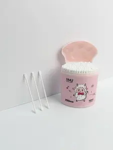 200 Count Cotton Swabs, Paper Sticks Cotton Buds for Ear Nose Clean（Pink） Comfort Biodegradable Cotton