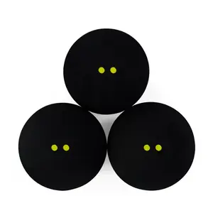 2 Pcs/ 4Pcs Rubber Squash Ball Double Yellow Point Squash Balls Training Speed Sports Rubber Bola Squash Ball Dot Squash Bola
