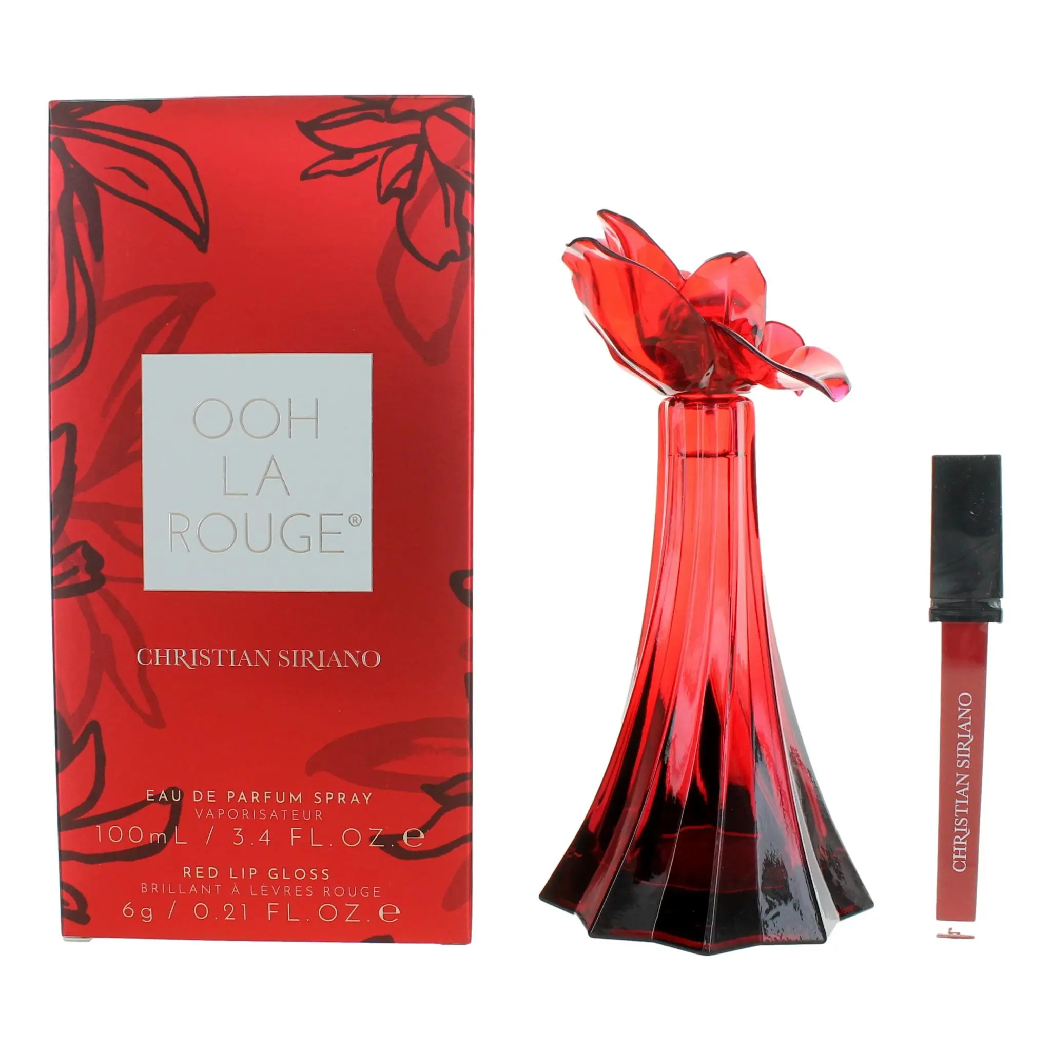 Ooh La Rouge Women's EDP Perfume Spray with Lip Gloss - 3.4 fl oz Woody Musk Liquid Spraying Fragrance, Personal Care Item with Jasmine, Saffron & Amberwood Notes, Liquid Spraying Women's Fragrance, Personal Care For Women