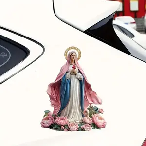 Elegant Virgin Mary and Jesus Christ Religious Decoration, Religious Home Decor, Ornate Religious Decor, Robe, for Car, Laptop, Water Bottle, Wall, Catholic Valentine's Gift