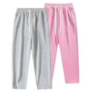 Men's Solid Color Fashion Sports Pants 100% Polyester Fiber Drawstring Design Warm Lining Suitable for Autumn and Winter Wear Classic Street Style Casual and Comfortable Fit, Relaxed Sweatpants, Athleisure Style Pants, Casual Street Sweatpants,summervibes