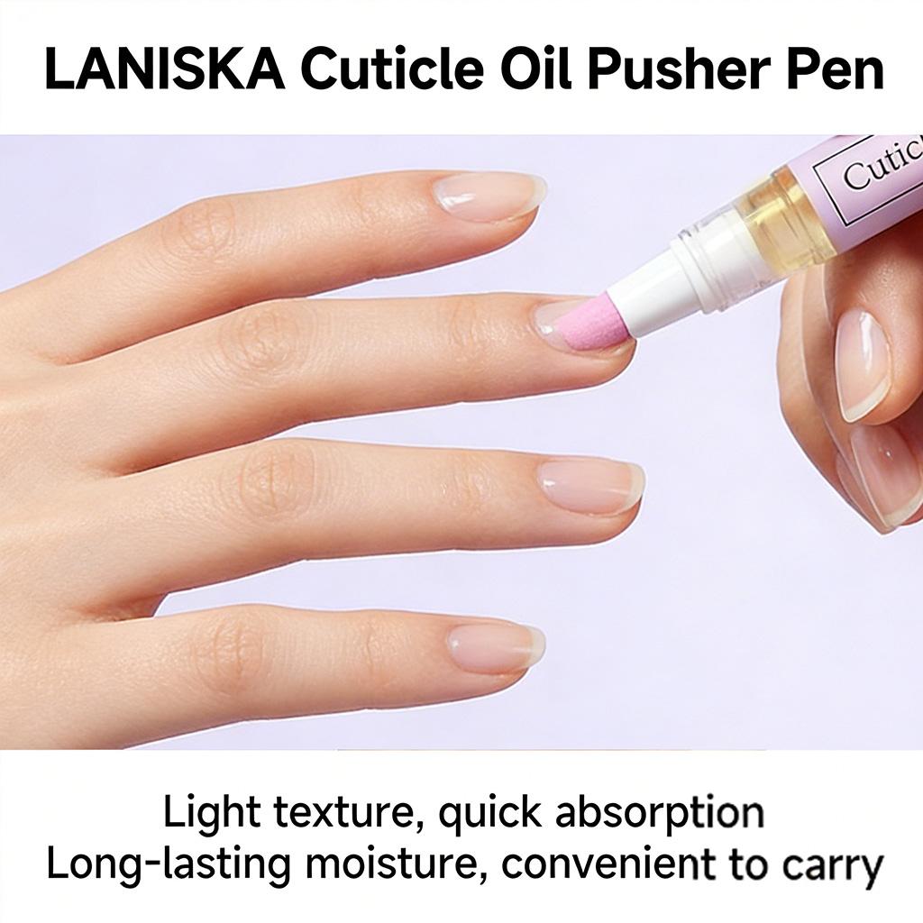 2026 New 2-in-1 Cuticle Oil Pusher Pen, Ceramic Cuticle Remover, Portable Manicure Nail Oil Pen, Moisturizing Nail Strengthener, Gentle Hangnail Remover for Women & Nail Salon