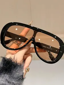 Large Frame Sunglasses Trend Fashion Eyewear, UV Protection Anti-Glare Lightweight Design, Ideal for Driving and Daily Use