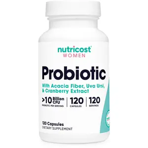 Nutricost Probiotic for Women 10 Billion CFU Capsules – Daily Digestive & Women’s Health Support Supplement – 120 Capsules