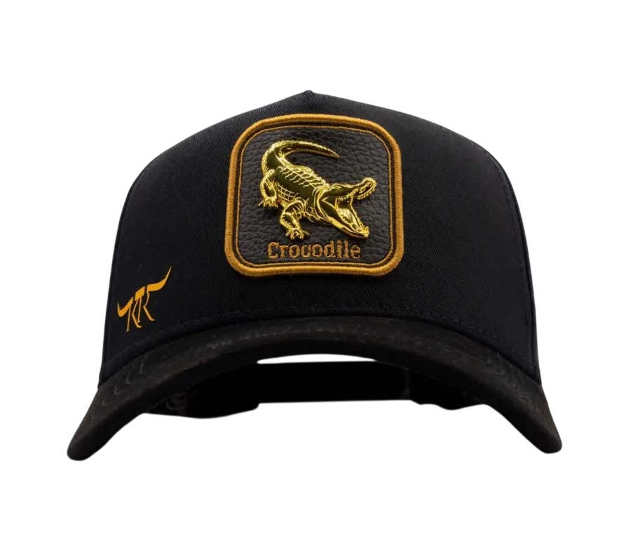 BIGG BOSS THE KING RANCH GOLD CROCODILE SNAPBACK HAT TKRCOCODRILO BKGLD