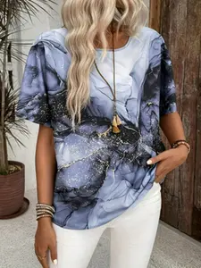 Trendy Digital Print Polo Shirt, Fashionable Casual Button-Down Top, Perfect for Spring & Summer, Stylish Men's Clothing