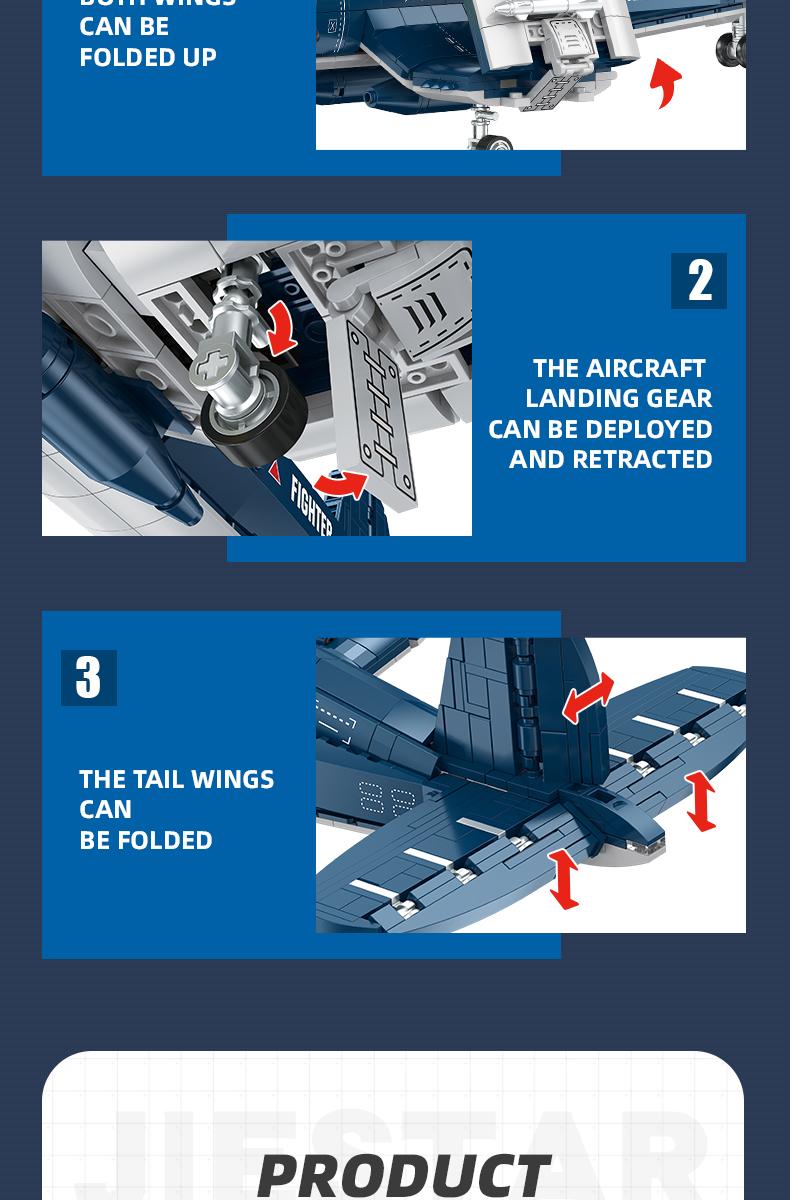 767 building blocks assembly — Legendary F4U Corsair fighter plane! Foldable wings + retractable landing gear, 1:20 scale accuracy! The ultimate military building block set for aviation enthusiasts! Building Blocks #F4U Pirates #Military Models