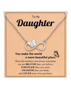 Butterfly Necklace for Granddaughter/Daughter Birthday Christmas Valentine's Day Gifts