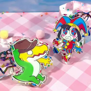 Pomni and Gummigoo TADC The Amazing Digital Circus Glitter Keychains