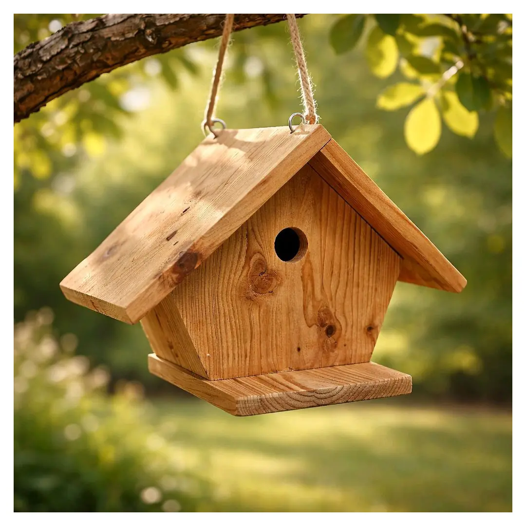 Handcrafted Custom Solid-Wood Cedar Bird House