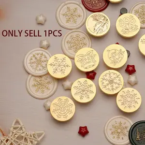 Christmas Wax Seal Stamp Set, Crafts, New Year Series Design, Ideal Gift for Students & Envelope Sealing, Unique Letter Writing Accessory