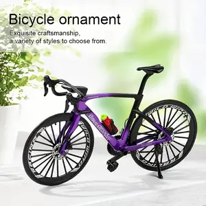 New Alloy Bicycle Model, Realistic Mountain Bike, Road Bike, Desk Decor, Collectible Mini Bike, Office & Home Decoration, Christmas & Halloween Gift