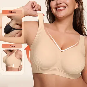 Cloud-Soft Jelly Wireless Bra| Seamless Full Coverage & Invisible Support️ Dream Tops