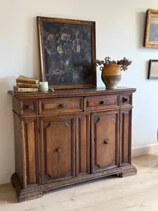 17th c. Walnut Italian Sideboard