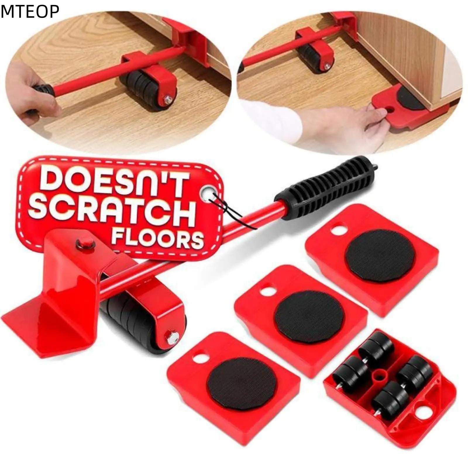 Heavy Duty Furniture Mover and Lifter Set, 600 Lbs Capacity with 360° Swivel Wheels, Non-Slip Dolly for Home Easy Moving Sofa Refrigerator Cabinet