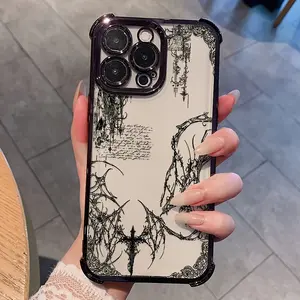 Phone Case: Fashion Art Y2k Retro Gothic Style • Suitable for iPhone 17 16 15 14 13 12 11 Pro Air Plus ProMax and Samsung Galaxy S26 Ultra S25 S24 S23 S22 lus anti drop and wear-resistant phone case fashion gift