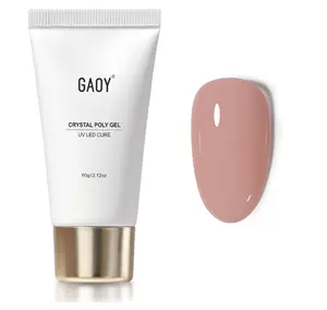 GAOY Crystal Poly Gel, 60g Nail Extension Enhancement Builder Gel, for Beginner & Professional Nail Art Salon DIY at Home, Nude 03