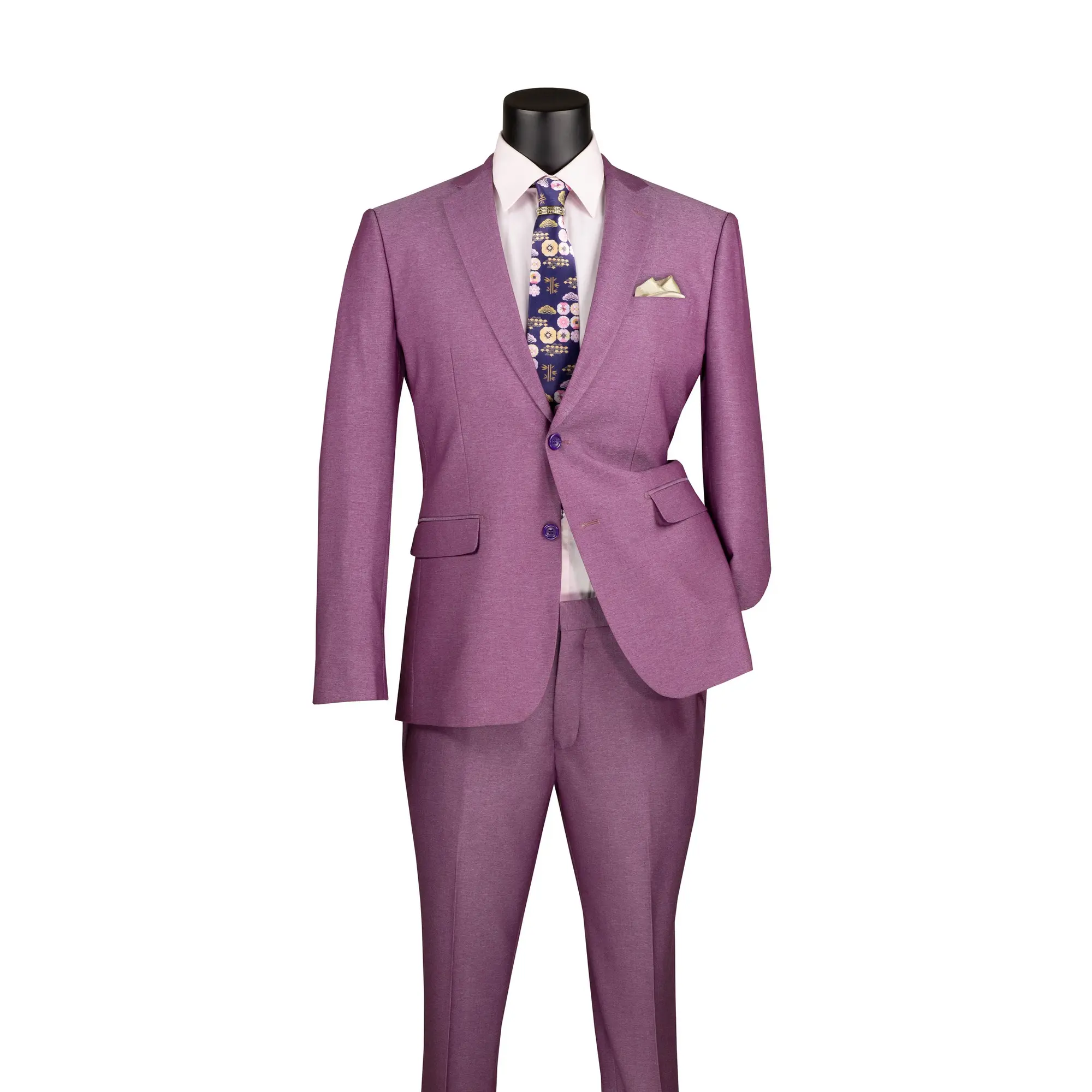 Men’s 2-Piece Slim Fit Stretch Suit - Light Purple