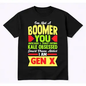 Made in USA,Funny Saying Gen X Millennial Boomer Witty Comeback T-Shirt Clothing Cotton, Perfect Gift for Gen Xers & 80s, 90s