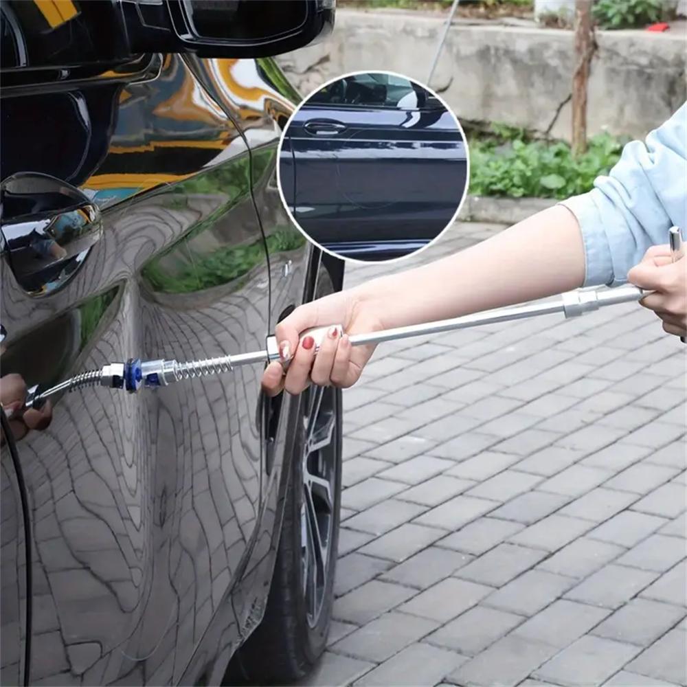 43pcs Car Dent Repair Tool Kit with Adjustable Long Reach, Paintless Dent Removal for Cars, Includes Spacer & Glue Gun -Without Battery