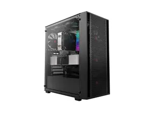 Rosewill ATX Mid Tower Gaming Computer PC Case with Side Tempered Glass, Preinstalled 4 x 120mm PWM Fans, Support Up to 6 x 120mm Fans, 360mm AIO/Radiator, 340mm GPU/VGA, 160mm CPU Air Cooler