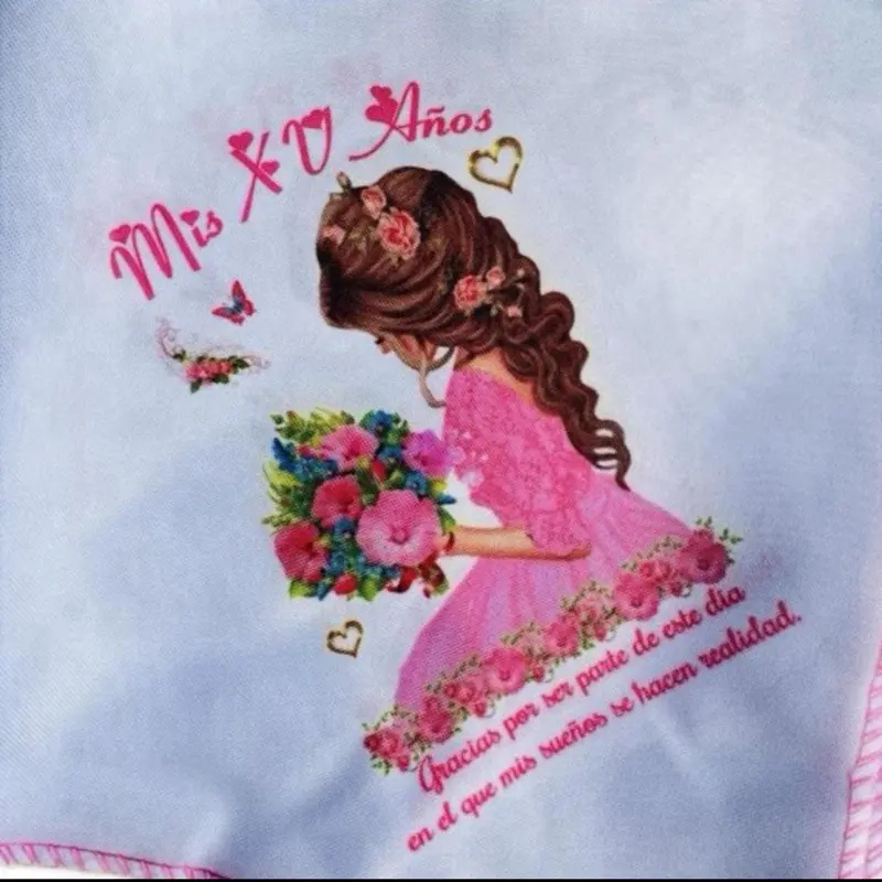 12pcs Quinceañera napkins, party favors 12x12”