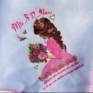 12pcs Quinceañera napkins, party favors 12x12”