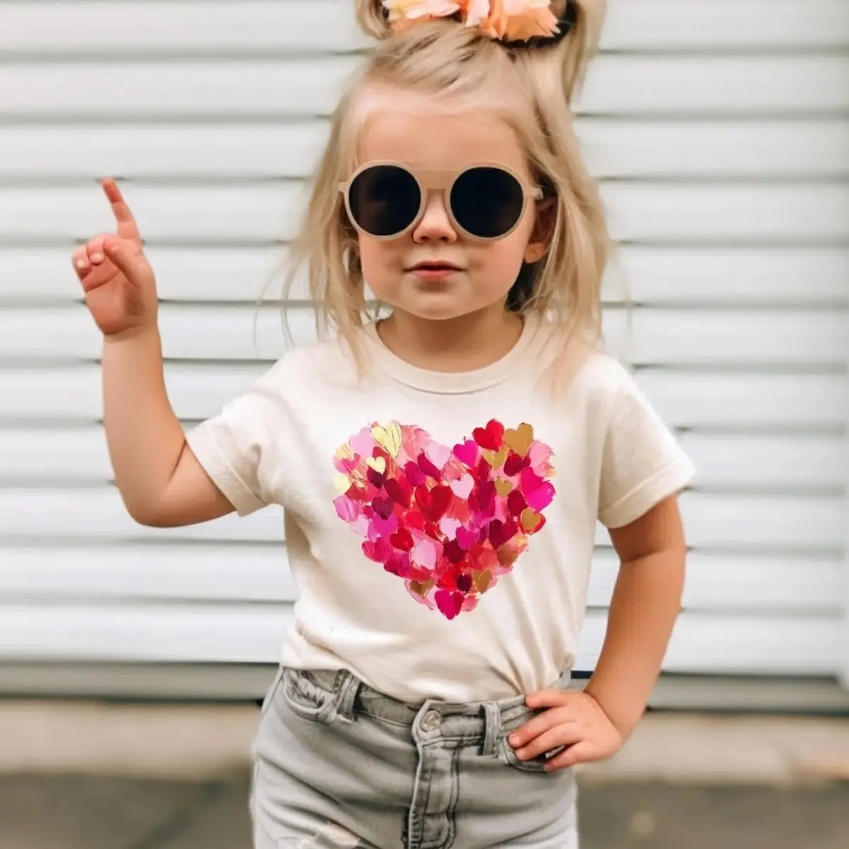 Valentines Day Hearts Toddler T-Shirt, Heart Kids Shirt, Valentines Day Toddler Shirt, Heart Toddler Shirt