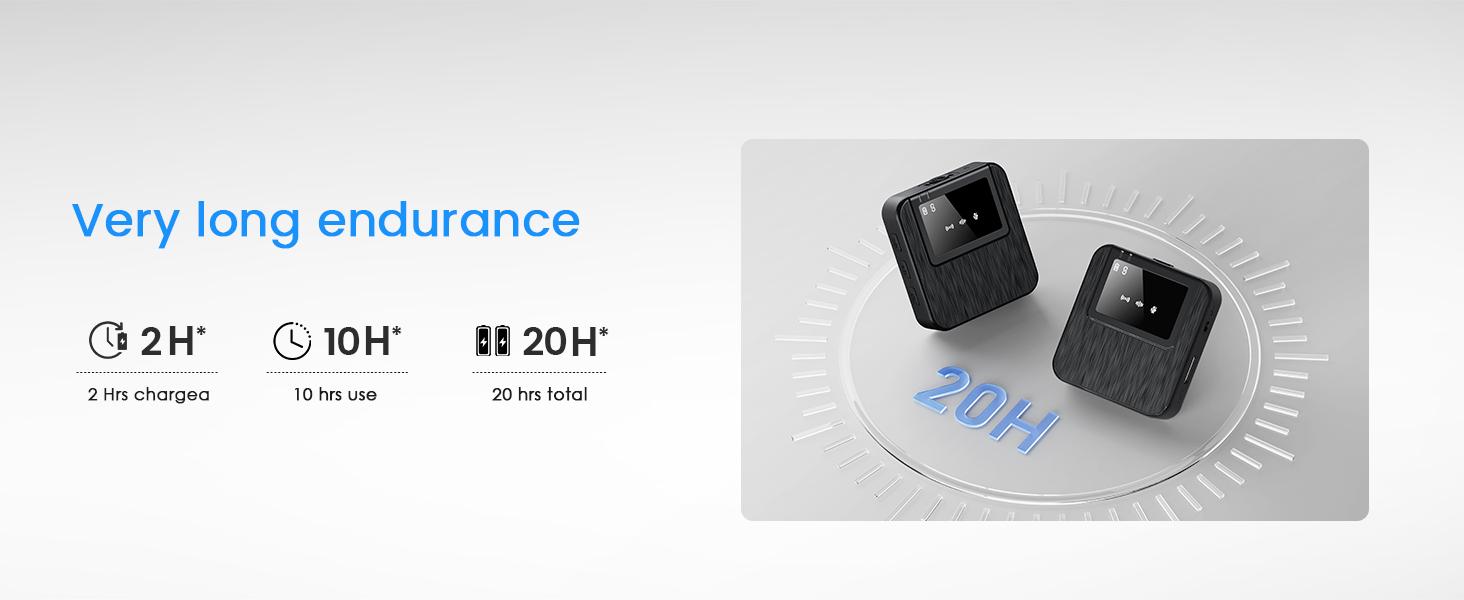 3-in-1 Mini Microphone for iPhone, Android, Camera - 328ft Long Range, 20H Battery Life, Wireless Microphones, Lapel Mic with AI Noise Reduction for Video Recording, Content Creators