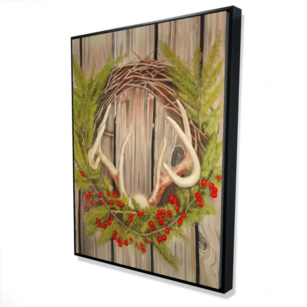 360 stand 36x48 in. Christmas Wreath - Kitchen Botany Artwork, Ready-to-Hang Ornaments, Rustic Charm Room Accessories, Festive Home Supplies Gift, Decor, Room Decor, Decoration, Room Decorations