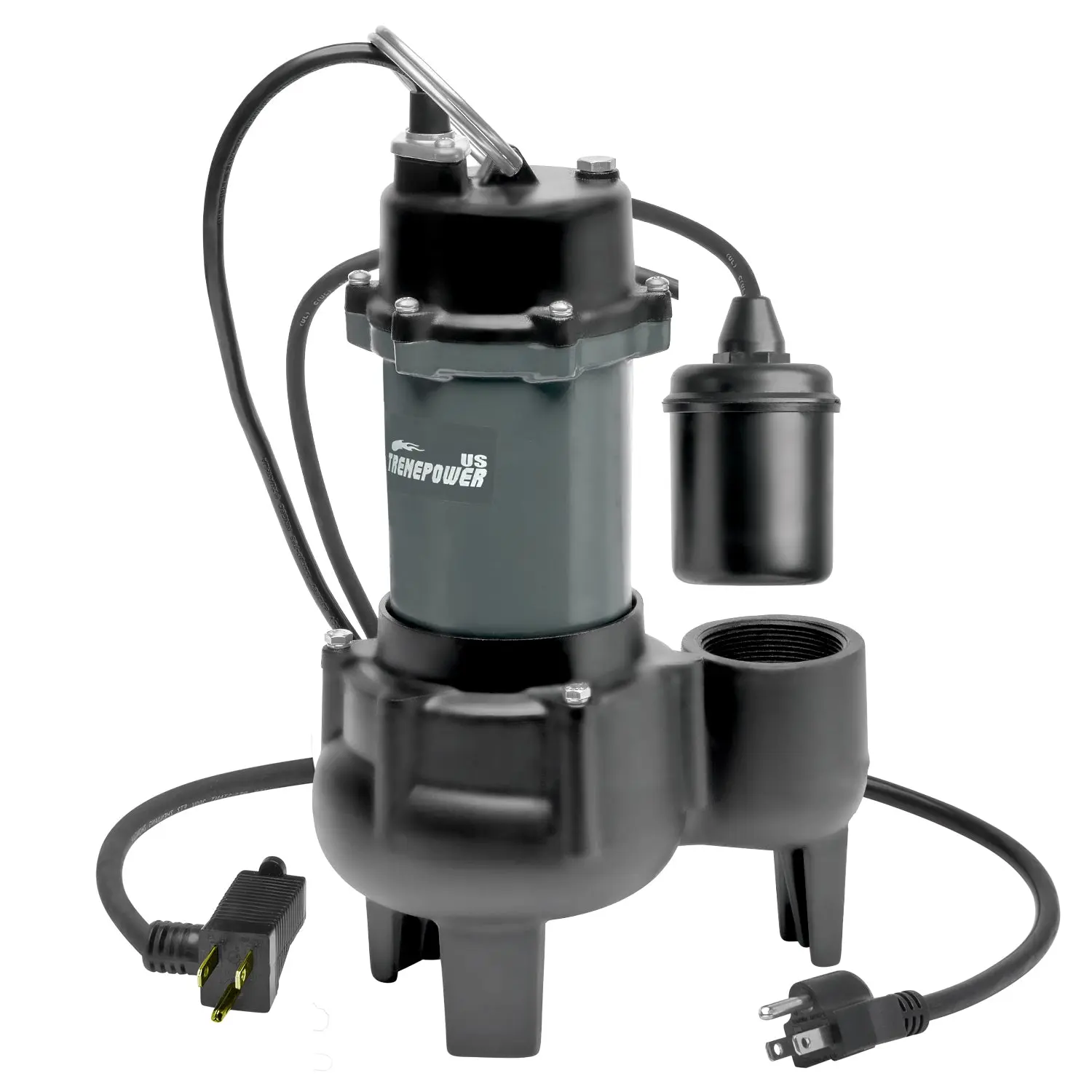 XtremepowerUS 1/2 HP Centrifugal Submersible Sump Pump for Basements, 4860 GPH, 115V/8.5A, 2" Inlet, Aluminum & Copper Construction, Automatic Float Switch, Safe Operation, 10 ft UL Power Cable, Easy Install