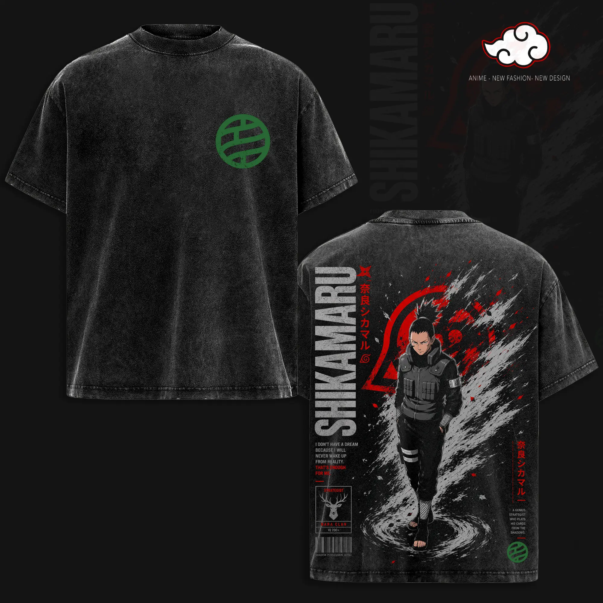 Shikamaru Vintage Washed T Shirt, Shadow Possession Jutsu Anime Graphic Tee, Heavyweight Acid Wash Cotton Streetwear Shirt, Retro Manga Oversized Tee, Gift for Naruto Fans