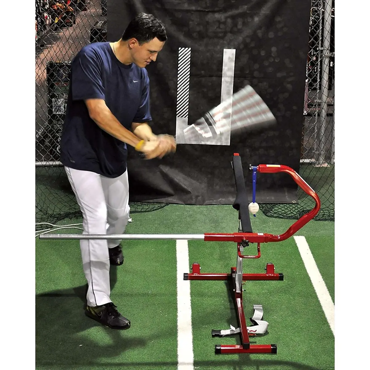 212 MAIN Fold-N-Go Swing Trainer Tee, Golf Accessory, Steel Construction, 38lbs Weight, Easy Setup for Pitch Training