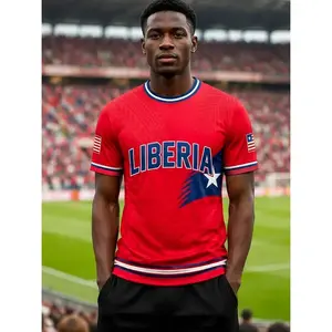 Liberia Inspired Soccer Jersey, Men's Football Training Shirt, Fans