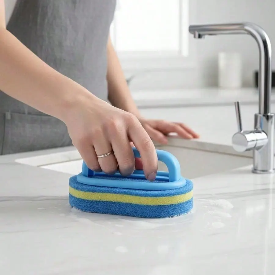 Magic Sponge for Kitchen and Bathroom Cleaning, Suitable for Cleaning Glass, Walls, Toilet Ceramics, and Indoor and Outdoor Garden Swimming Pool Supplies (Buy Blue Sponge Brush Now and Get 1 Pink Sponge Brush as a Gift) Utensils kitchenware Tub Tile Scrub
