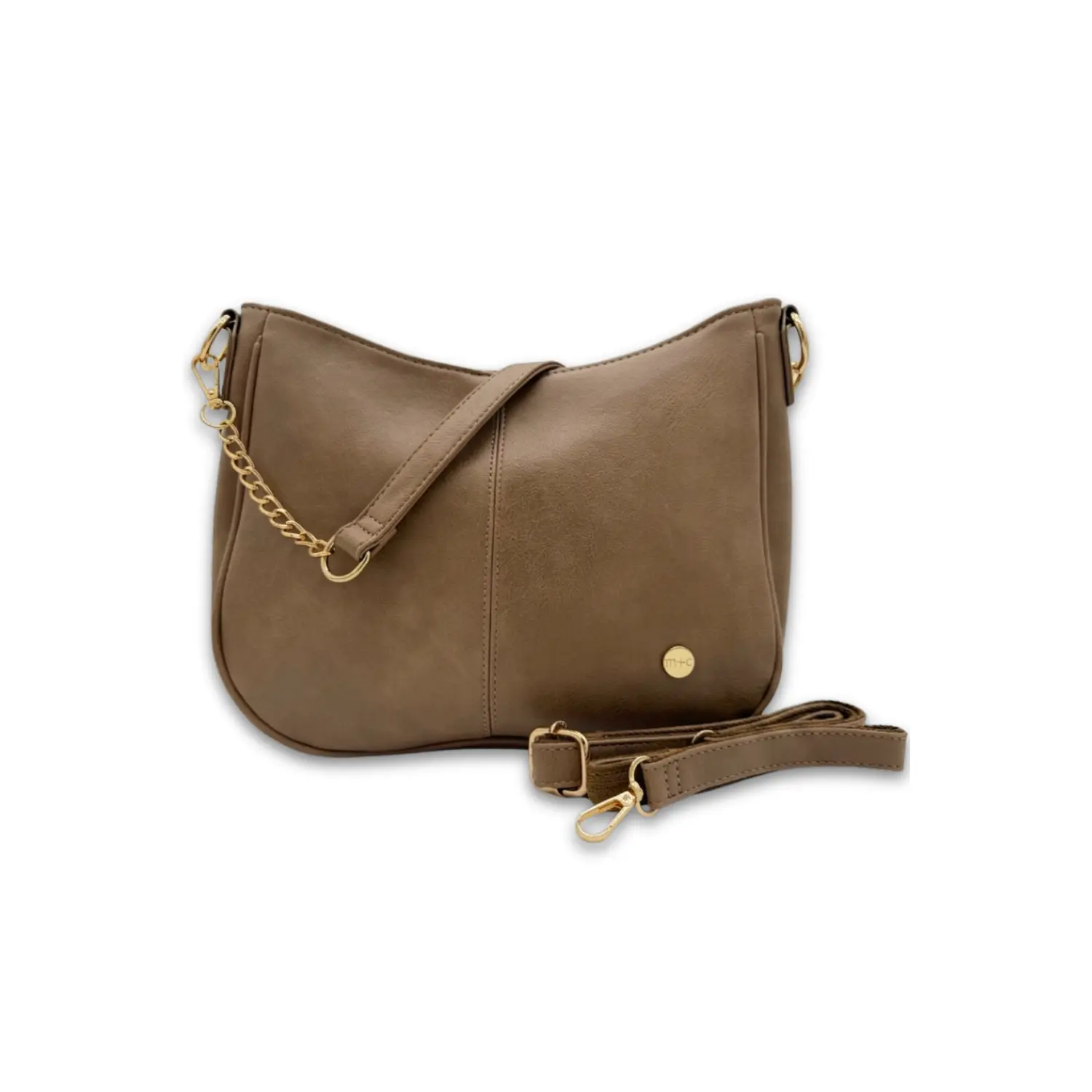 Marissa Saddle Crossbody Bag with Chain Strap and Simple Design