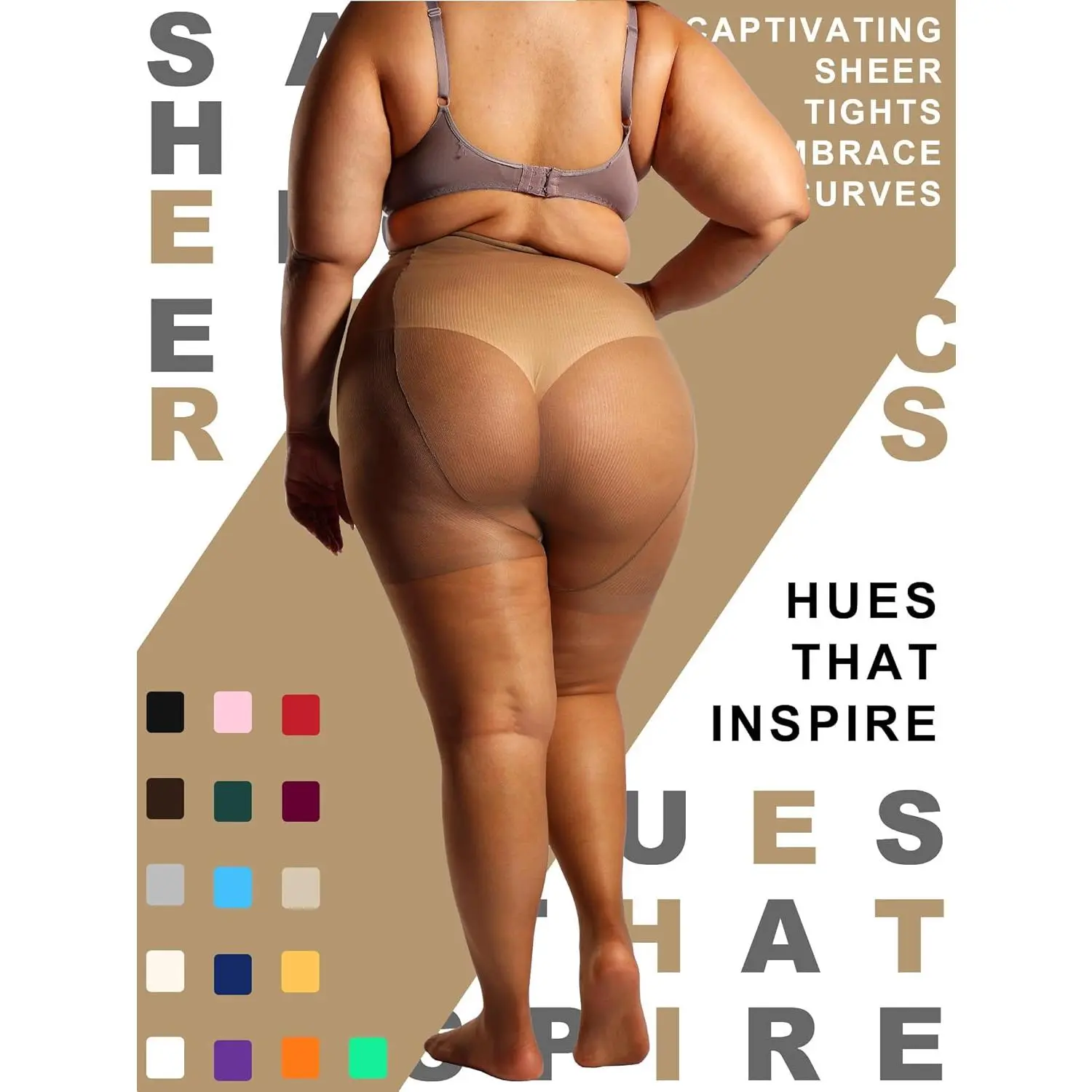 Women's Plus Size Sheer Tights - 2 Pairs Ultra Thin Pantyhose with Reinforced Toes High Waist Stockings in 17 Colors Available in Sizes 1XL to 6XL Comfortable Stretchy Nylon Blend Perfect for Everyday Wear Office Casual Outfits and Formal Occasions Women's Plus Size Sheer Tights - 2 Pairs Ultra Thin Pantyhose with Reinforced Toes High Waist Stockings in 17 Colors Available in Sizes 1XL to 6XL Comfortable Stretchy Nylon Blend Perfect for Everyday Wear Office Casual Outfits and Formal Occasions