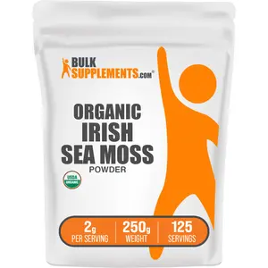 BulkSupplements - Organic Irish Sea Moss Powder - Digestive Support - Immune -250g - 2g per Serving BulkSupplements - Organic Irish Sea Moss Powder - Digestive Support - Immune -250g - 2g per Serving