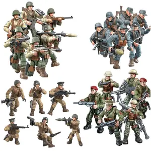 2024 World War 2 WW2 Army Military Soldiers SWAT Special Force Figures Model Building Blocks Bricks Children's Toys Gift