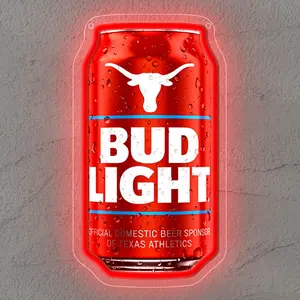 TEXAS Longhorn Neon Sign Bud Light Neon Light  - LED WallLight for Bedroom,, Man Cave,Game Room, Bar -Western Rustic Decor