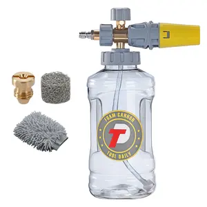 Tool Daily Foam Cannon, Adjustable Foam Blaster, with M22 and 1/4 Inch Quick Connect, Additional Orifice Nozzle 1.1mm, 1.5 L carwasher snow foam wash