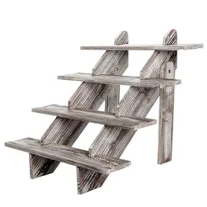Weathered Wood Rustic Retail Display Stand