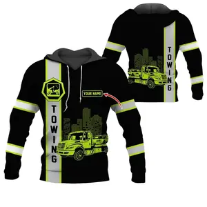 Personalized Name And Color Love Tow Truck All Over Printed Clothes